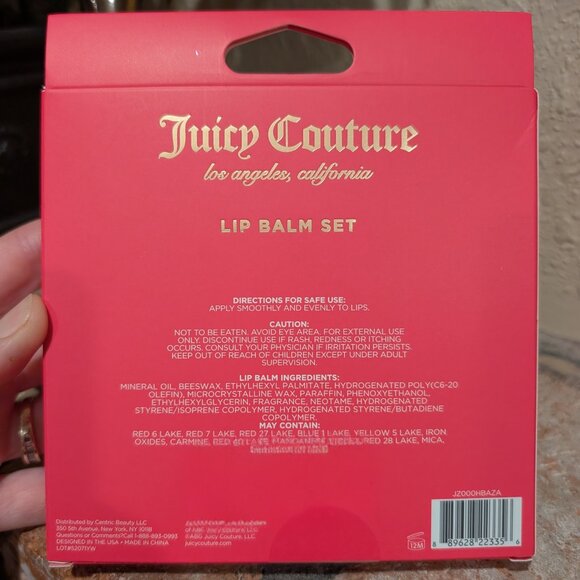 Juicy Couture Lip Balm Set – 4 Piece Pink Gift Box NWT - Picture 3 of 4